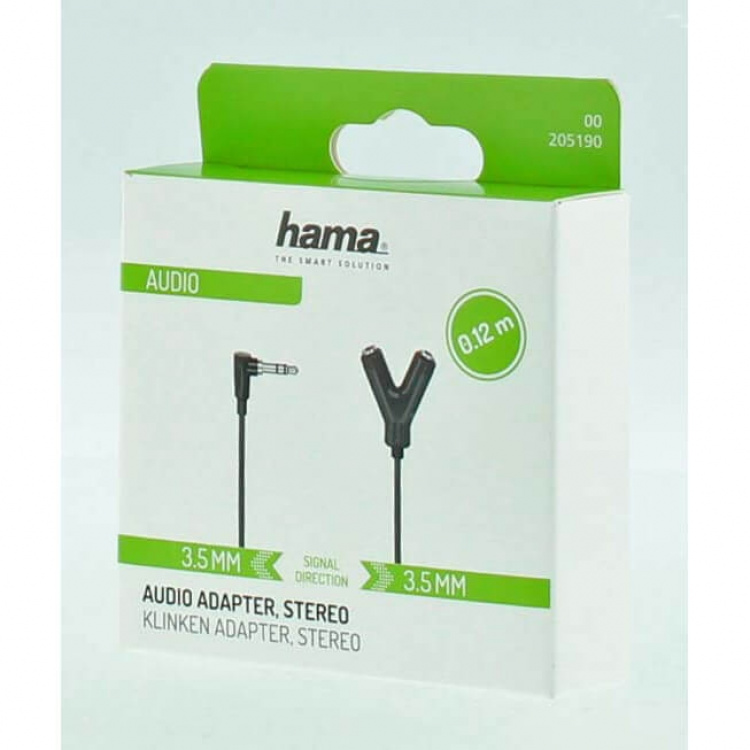 Hama Adapter Audio 3.5 Hanstik til 2x 3.5 Hunstik