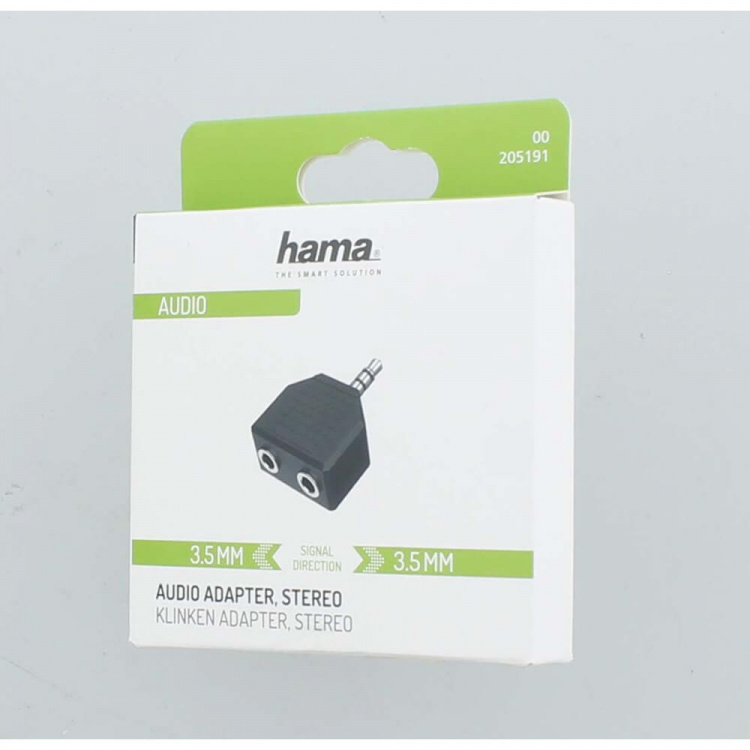 Hama Adapter Audio 2x 3.5 Hun til 3.5 Han Stereo