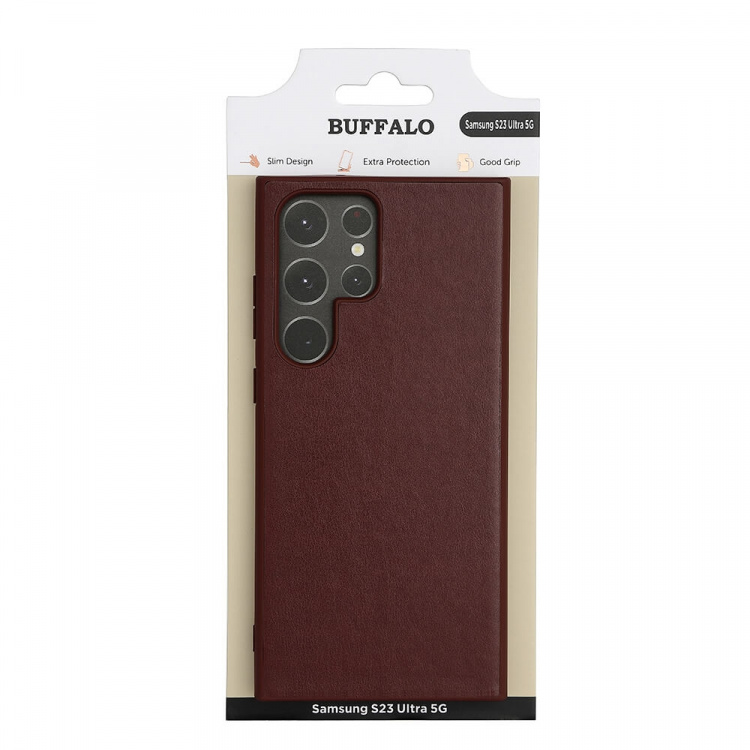 Buffalo Mobilcover PU Brun - Samsung S23 Ultra 5G