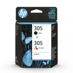 HP Blæk Multipak 6ZD17AE 305 Sort Cyan Magenta Gul