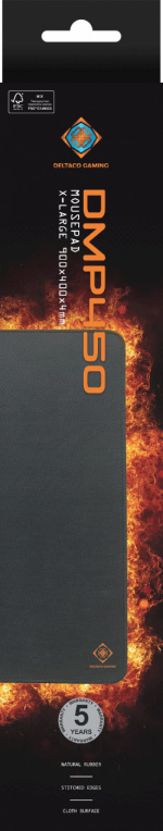 DELTACO GAMING DMP450 XL Mousepad, 900x400x4mm, stitched edges, black