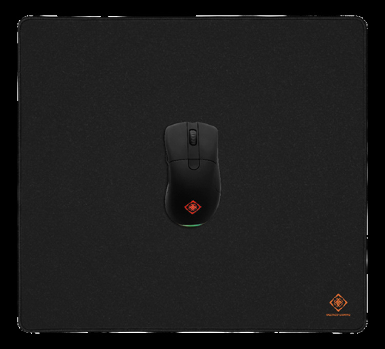 DELTACO GAMING DMP460 L Mousepad, 450x400x4mm, stitched edges, black