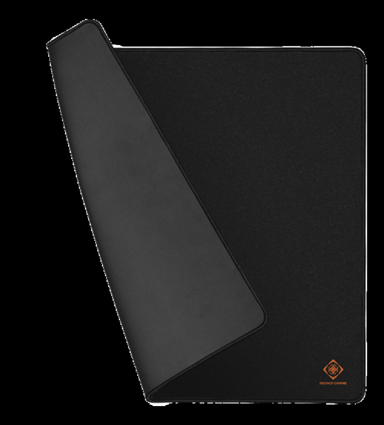DELTACO GAMING DMP460 L Mousepad, 450x400x4mm, stitched edges, black