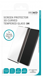 DELTACO screen protector, Samsung Galaxy S22 Ultra, 3D Curved glass DELTACO screen protector, Samsung Galaxy S22 Ultra, 3D Curved glass