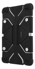 DELTACO cover i silikone til 7,8 tommer tablets, stander, sort