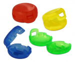 DE-LOCK Cable marker clips, 4-pack, blue/yellow/red/green, 3,5mm cable