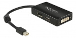 Delock Adapter mini Displayport 1.1 ma to Displayport/HDMI/DVI, black