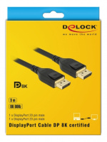 DisplayPort cable 8K 60 Hz 3m DP 8K certified DisplayPort cable 8K 60 Hz 3m DP 8K certified
