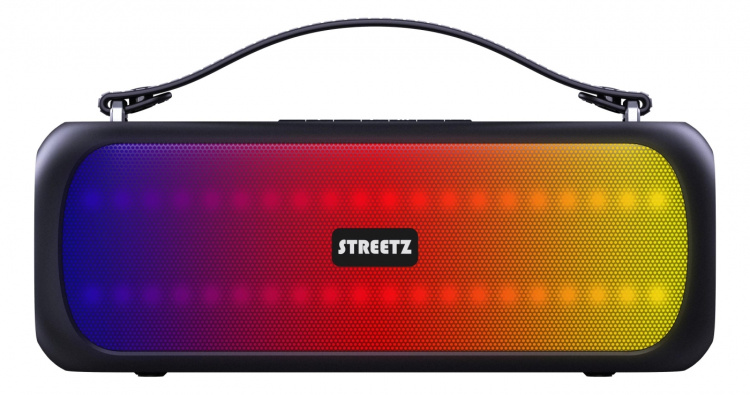 STREETZ BT Boombox 2x 7.5 W, IPX5, AUX, USB flash, LED, black STREETZ BT Boombox 2x 7.5 W, IPX5, AUX, USB flash, LED, black