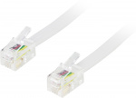 DELTACO modulkabel, 4P4C(RJ9/RJ10/RJ22) til 4P4C(RJ9/RJ10/RJ22), 1,5m,