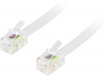 DELTACO modulkabel, 4P4C(RJ9/RJ10/RJ22) til 4P4C(RJ9/RJ10/RJ22), 5m, h