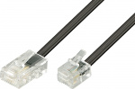 DELTACO modulkabel, 8P4C(RJ45) til 6P4C(RJ11), 3m, sort