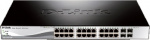 D-Link netværksswitch, Layer 2, 10/100/1000Mbps, 24xRJ45, 4xSFP, PoE,