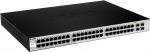 D-Link netværksswitch, Layer 2, 10/100/1000Mbps, 44xRJ45, 4xSFP, meta