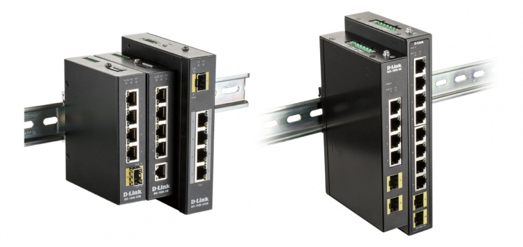 D-Link 4-port Gigabit Industrial Switch including 2 x 100/1000M SFP
