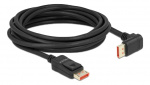 Delock DisplayPort cable male straight to male 90° downwards angled 8K 60Hz 5m, svart Delock DisplayPort cable male straight to male 90° downwards angled 8K 60Hz 5m, svart