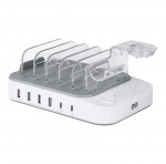 DELTACO USB charging station, 4x USB-A, 1x USB-C 2.4A, 1x USB-C PD 20W