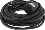 DELTACO Förlängningskabel, utomhusbruk, jordad, IP44, 20 m, Svart