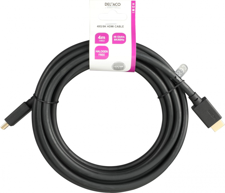 DELTACO ULTRA High Speed HDMI-cable, 48Gbps, 4m, black DELTACO ULTRA High Speed HDMI-cable, 48Gbps, 4m, black