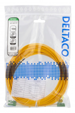 DELTACO OS2 fiber cable LC - LC, duplex, singlemode, APC, 9/125, 10m