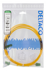 DELTACO OS2 fiber cable LC - LC, duplex, singlemode, APC, 9/125, 3m
