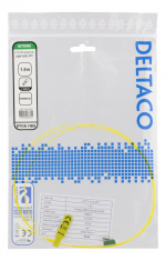DELTACO OS2 fiber pigtail, LC, simplex, APC, 9/125, 1.5m