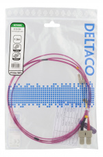 DELTACO OM4 fiber cable LC - SC, duplex, multimode, 50/125, 1.5m