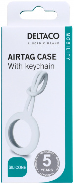 DELTACO Apple AirTag case, Silicon, Vit