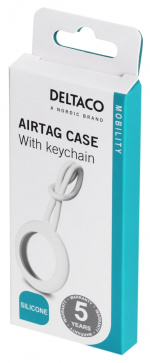 DELTACO Apple AirTag case, Silicon, Vit