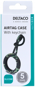 DELTACO Apple AirTag case, Silikon, Kamouflage