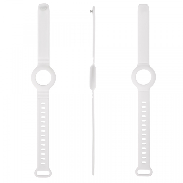 DELTACO Apple AirTag, silikonearmbånd, hvid