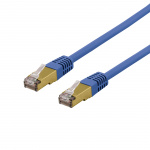 DELTACO S/FTP Cat6a patch cable, delta cert, LSZH, 1,5m, blue