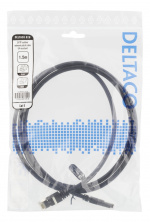 DELTACO S/FTP Cat6 patch cable, 1,5m, 250MHz, UV resistant, black DELTACO S/FTP Cat6 patch cable, 1,5m, 250MHz, UV resistant, black
