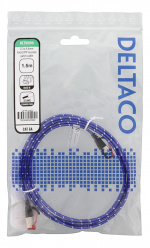 DELTACO Tough Flat CAT.6A U/FTP Patch Cable, 28AWG, 1.5m, blue DELTACO Tough Flat CAT.6A U/FTP Patch Cable, 28AWG, 1.5m, blue