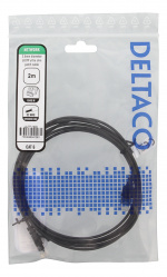 DELTACO Ultra Slim U/UTP Cat.6 patch cable, OD:2.6mm, 2m, Black