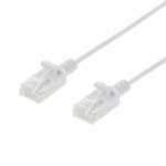 DELTACO Ultra Slim U/UTP Cat.6 patch cable, OD:2.6mm, 1m, white