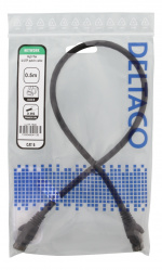 DELTACO High Flexible U/UTP Cat.6 patch cable, 24AWG, TPE, 0.5m, Black