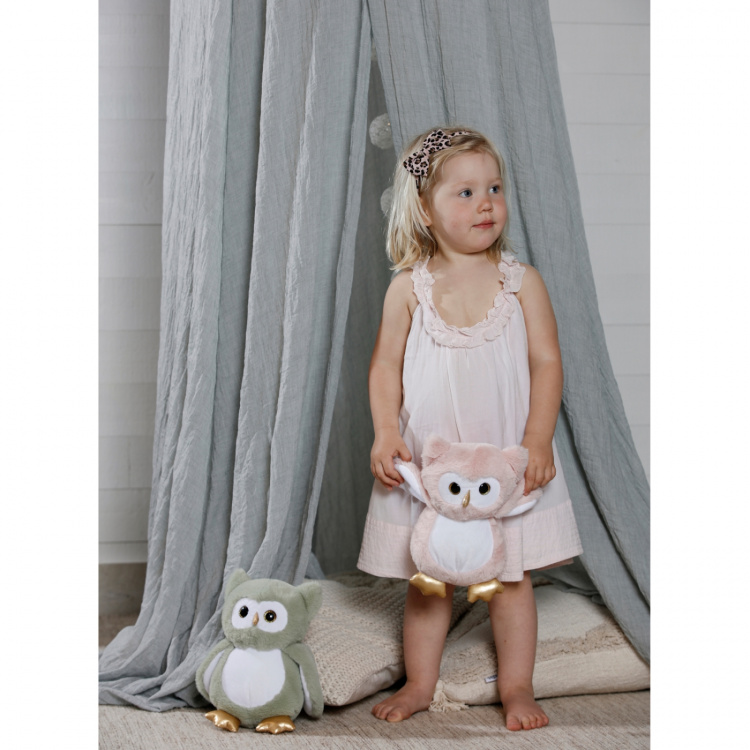 Teddykompaniet Självlysande Uggla Grön