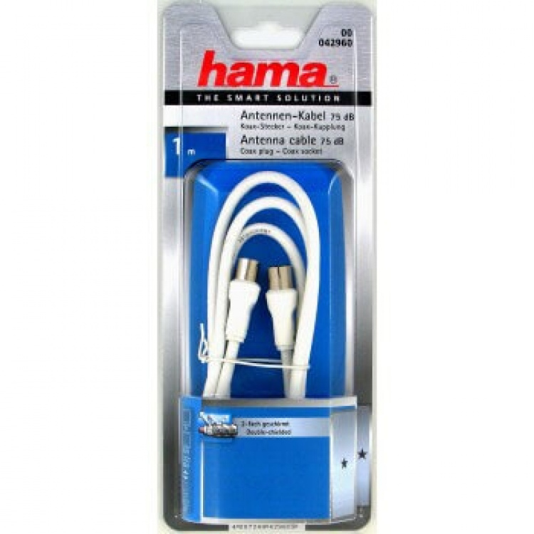 Hama Antennekabel 75dB 1,0m Hvid ST