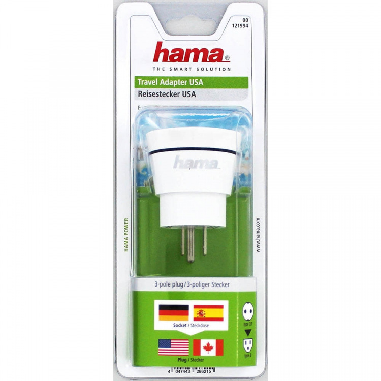 Hama Rejseadapter EU-USA/Amerika Hama Rejseadapter EU-USA/Amerika