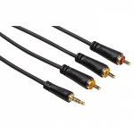 Hama Kabel 4pin 3,5mm-3 Phono 1,5m Sort Guldbelagt TL