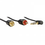 Hama Audio Kabel 3,5mm Jack-2 Phono 0,75m Vinklet 90° TL