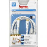 Hama Antennekabel SAT 120dB F-stik 1,5m Hvid PC