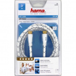 Hama Antennekabel SAT 120dB F-stik 3,0m Hvid PC
