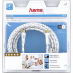 Hama Antennekabel SAT 120dB F-stik 5,0m Hvid PC