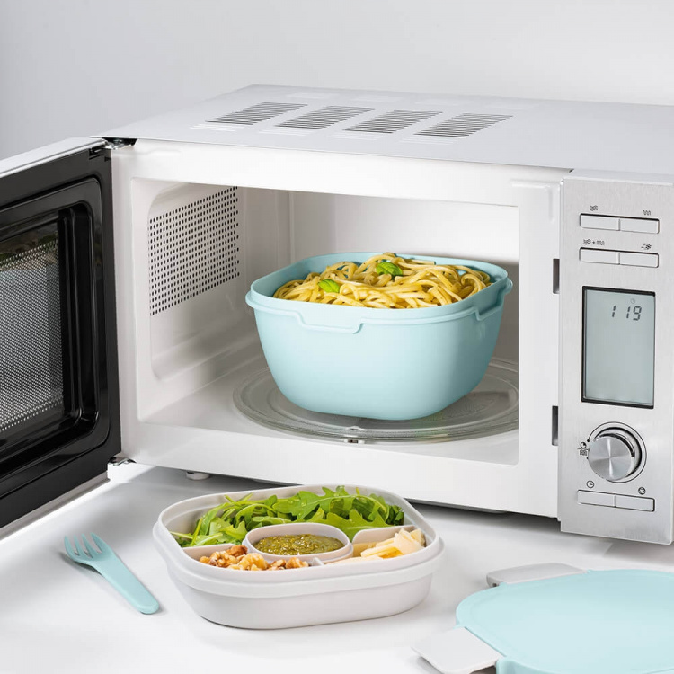 XAVAX Salat madkasse To-Go 1,4L Pastel blå