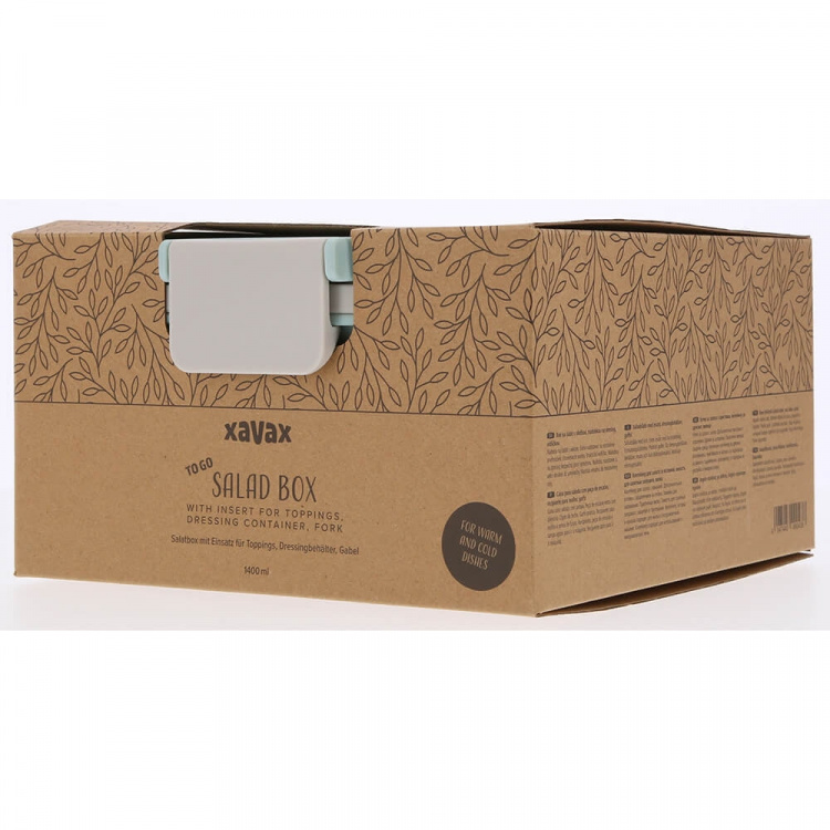 XAVAX Salat madkasse To-Go 1,4L Pastel blå