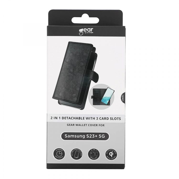 Gear Mobilcover 2-i-1 Sort - Samsung S23+ 5G