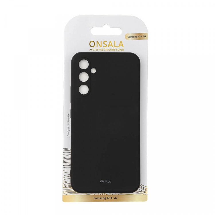 Onsala Mobilcover Silikone Sort - Samsung Galaxy A34 5G Onsala Mobilcover Silikone Sort - Samsung Galaxy A34 5G