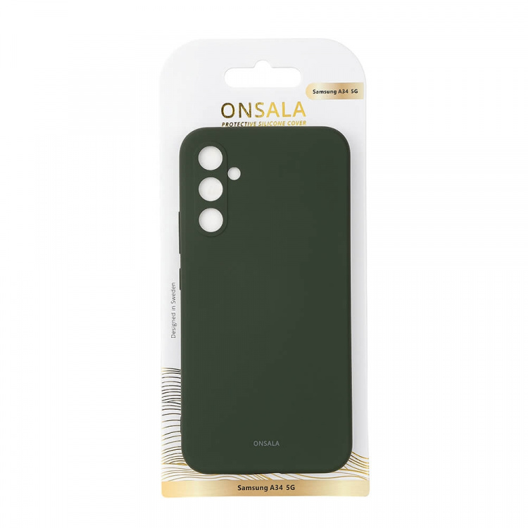 Onsala Mobilcover Silikone Olive Green - Samsung Galaxy A34 5G